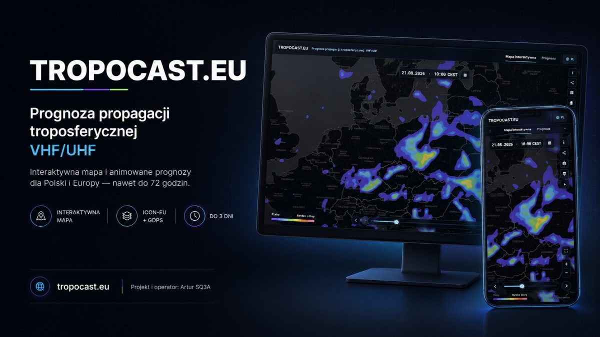 Tropocast.eu – nowa prognoza propagacji troposferycznej VHF/UHF